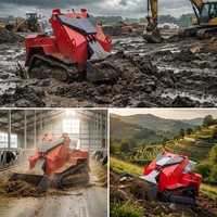 YGZG Hochleistungs-Raupenlader mit Überlegener Traktion für Sand-, Schnee- und Schlamm-Einsätze, 400kg Kapazität Mini-Raupenlader