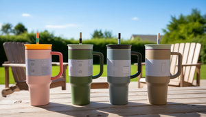Borraccia Termica in Acciaio Inossidabile da 1200ML a Doppia Parete Sottovuoto con Cannuccia, Tazza da Viaggio - Product Image 2