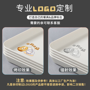 Xiangyuanmei Nordic Style <b>Melamine</b> Cutlery Trays, Tea Trays, Fast Food Trays, Commercial Imitation Porcelain Rectangular - Product Image 5