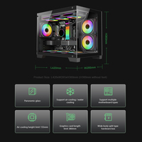 Boîtier PC Gaming en Gros avec Support Radiateur 360mm Haut-Bas, Verre Trempé, MicroATX ITX, et USB 3.0 Type-C