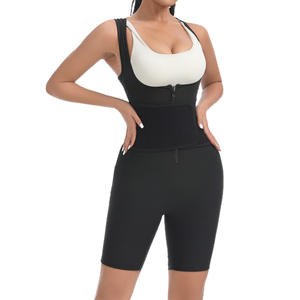 Trajes de Sauna <span class=keywords><strong>para</strong></span> mujer, <span class=keywords><strong>chaleco</strong></span> de entrenamiento de cintura de Sauna de cuerpo completo, trajes de sudor, monos de Sauna, moldeador de Cuerpo Adelgazante - Product Image 4