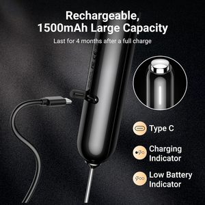 Fouet <span class=keywords><strong>mousseur</strong></span> à lait à vitesse variable, baguette de <span class=keywords><strong>mousseur</strong></span> à café rechargeable avec double fouet détachable - Product Image 6