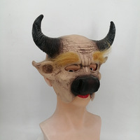 Masque de démon bouc en latex pour enfants, taille unique, pour Halloween et événements annuels, thème Voyage en Occident