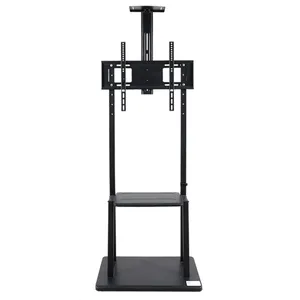 Tv Trolley Designs Adjustable for 65 inch tv rotating 100x100~600x400mm lcd tv floor mount
