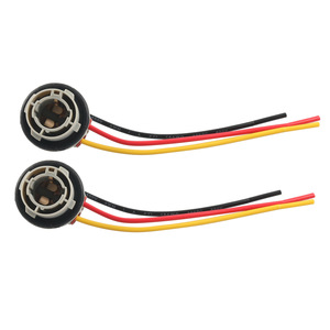 Automobile Led Bulb <b>Socket</b> With Wire <b>12V</b> 150Mm Pvc Insulation Copper Core For Brake Turn Signal Light Connection - Product Image 1