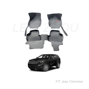 Alfombrilla antideslizante de cuero de Pvc para Jeep Cherokee, estera de pie 7d de lujo, fácil de limpiar, 2016-2022 <span class=keywords><strong>2023</strong></span>, venta directa de fábrica - Product Image 1