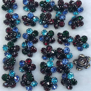 Botón de perlas y diamantes de imitación de plástico, flor colorida de resina, novedad de <span class=keywords><strong>2022</strong></span> - Product Image 5