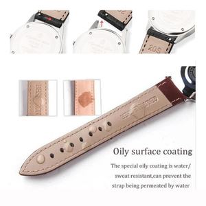 OEM Besseron BD005 50 pièces Bracelet de montre à dégagement rapide 18-20mm en cuir véritable respirant de luxe avec boucle ardillon et logo personnalisable - Product Image 3