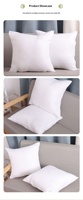 Coussin décoratif carré pour canapé-lit, garni de polyester, confortable et décoratif pour l'intérieur, avec housses nettoyables à la main