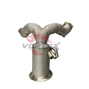 Vortex Exhaust Downpipe for Porsche Cayenne 9YA Ss304 Downpipe Exhaust Pipe Heat Shield - Product Image 1