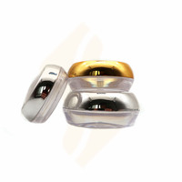 Vente Pot vide en plastique de luxe en acrylique transparent avec couvercle argenté pour emballage de capsule cosmétique safran 10g 20g 30g 50g