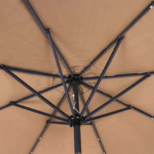 <span class=keywords><strong>Parasol</strong></span> d'extérieur solaire à LED avec chargeur intégré, 2,7 m, 8 baleines en acier, vente en gros - Product Image 4