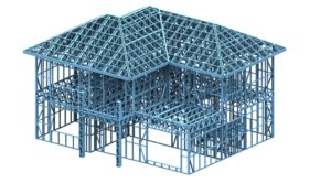 บ้านวิลล่าหรู โครงสร้างเหล็กสำเร็จรูป แบบโมดูลาร์ สองชั้น 5 ห้องนอน บ้านวิลล่าเหล็กเบาสำหรับขาย - Product Image 2