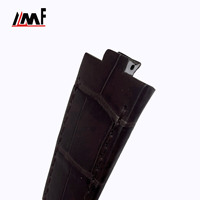 Bracelet de montre personnalisé en cuir d'alligator véritable gaufré noir et marron de 25 mm, tanné végétal, avec doublure, pour remplacement ou mode