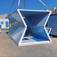 Casa Prefabricada Móvil Plegable, Resistente a la Corrosión y Duradera, con Embalaje Plano en Forma de X para Oficinas