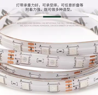 Bande lumineuse LED RGB de 5M, étanche, avec télécommande, pour cuisine, salon, décoration de fête, éclairage photographique