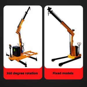 Nuova Gru Mobile Idraulica Completamente Elettrica in Acciaio, Capacità <span class=keywords><strong>2</strong></span> Tonnellate, Altezza di Sollevamento 4 Metri, Rotante, con Accessori per Carrello Elevatore Integrato - Product Image 6