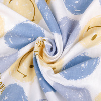 Bio 70 Bambus faser 30 Baumwolle Material Soft Felling Cartoon bedruckte Jersey Stricks toff für Baby Pyjamas