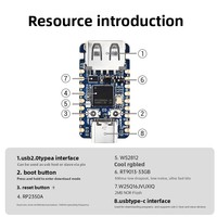 Carte de développement mini RP2350-USB-A pour Raspberry Pi RP2350A avec architecture hétérogène double cœur et port USB Type-C