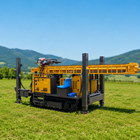 Foreuse hydraulique diesel sur chenilles pour puits d'eau, machine de forage de 200m à 300m de profondeur