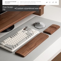 Repose-main de clavier en bois de noyer noir massif Clavier mécanique haut de gamme Tapis de poignet Repose-souris Boîte en bois Panneau mural Fabriqué