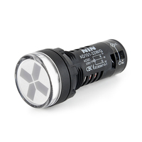 Indicateur lumineux numérique rouge-vert 22 mm AC/DC 230 V, montage sur panneau 22 mm, bicolore, pour panneau de commande électrique