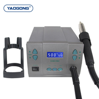 Station de soudage à air chaud numérique intelligente YAOGONG 1300W à 3 canaux avec thermostat LCD, machine de retravaillage SMD, 100-500, antistatique
