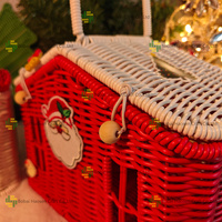 Tenun tangan PP rotan mainan anak rumah boneka pohon Natal hadiah dekorasi keranjang anak-anak Paskah