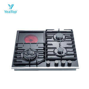 Cuisinière à gaz et électrique encastrable de haute qualité, plaque de cuisson en verre trempé à 4 brûleurs, cuisinière encastrable pour cuisine - Product Image 6