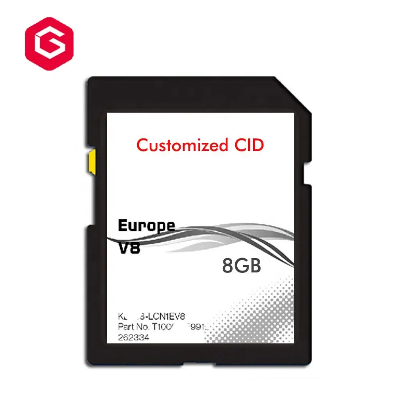 Beschrijfbare Cid Auto GPS Navigatie Sd-kaart Gratis Kaart 8GB 16GB 32GB