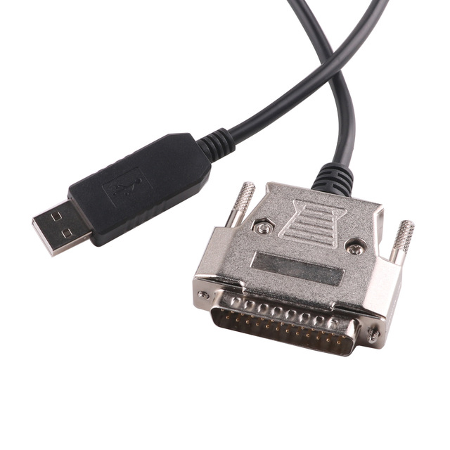 USB to DB25 Male Computer Connected to Old-fashioned Printer FTDI Chip Serial Communication Data Cable
