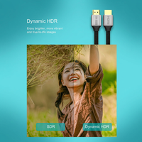 Câble HDMI 8K 48 Gbps haute vitesse, tressé en alliage d'aluminium, EARC HDR pour téléviseur, moniteur, projecteur, console de jeu
