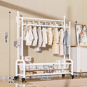 Porte-vêtements sur roulettes renforcé et épaissi, robuste et peu coûteux - Product Image 4