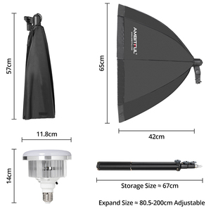 Ambitufl AL-50 lumière vidéo LED avec support de trépied et kit de studio <span class=keywords><strong>photo</strong></span> soft box, adapté kit d'enregistrement vidéo <span class=keywords><strong>live</strong></span> tiktok <span class=keywords><strong>Photo</strong></span> - Product Image 3