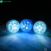Lampes à pixels LED RGBW intelligentes programmables SHIJI DC24V 60mm UCS8904 à haute luminosité, adressables, type cabochon