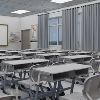 Ensemble de bureau et de chaise pour étudiants à hauteur réglable, design moderne, pour la maison, le bureau, la salle de classe