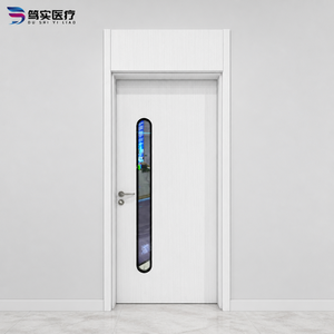 <span class=keywords><strong>Porta</strong></span> Scorrevole Manuale Bianca DUSHI per Camera Bianca Ospedaliera con Pannello Visivo in Vetro Temperato da 5mm, Acciaio Inossidabile, Guarnizioni EPDM, Certificazioni CE ISO - Product Image 2