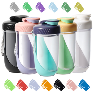 Logo personalizzato 600ml BPA-Free palestra Fitness Sport Shaker bottiglia di acqua nuovo stile Motivator proteina Shaker tazza con corda Drinkware - Product Image 3