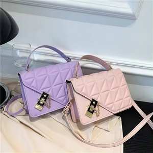 กระเป๋าสะพายข้างมินิรุ่นใหม่ล่าสุดสำหรับผู้หญิง หนัง PU ดีไซน์เนอร์ กระเป๋าถือแบบมีซิป ปิดผนึกอย่างดี สไตล์หรูหรา ไนลอน ความจุ 1 ลิตร - Product Image 2