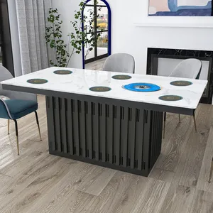 2022 Nieuwe Trend Multifunctionele Hot Pot Tafel Met Koreaanse Bbq Grill 2 In 1 Elektrische