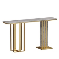 Tables d'entrée en pierre de quartz de luxe, style minimaliste nordique, table d'appoint décorative pour le salon, meubles modernes, console
