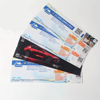 Boutiques d'impression personnalisée bon marché Carte papier Coupon de réduction hôtels petit-déjeuner coupons bars Bon cadeau Billet d'entrée aux attractions