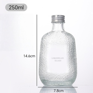 Bouteilles de <span class=keywords><strong>vin</strong></span> et de liqueur en verre super flint écologiques de qualité alimentaire, carrées et vides, 50ml/100ml/250ml/350ml/500ml, avec <span class=keywords><strong>bouchon</strong></span> en liège et sérigraphie - Product Image 4