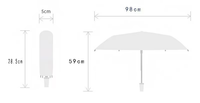 Parapluie Moderne 8K Pongee 3 Plis Entièrement Automatique avec Poignée en Alliage 105cm Imperméable Personnalisable Logo Publicitaire Cadeau d'Entreprise