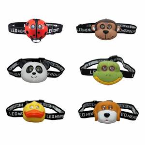 2 LED Lumière Animale Enfants LED Phares pour Enfants 13 Faces Animales et Styles de couleurs vives - Product Image 1