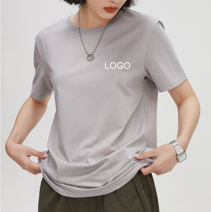 Women Fashion Slim Fit Crop Solid Color <b>T</b> <b>Shirt</b> Custom Logo Print Embroidery <b>T</b> <b>Shirt</b> <b>Ladies</b> <b>Summer</b> Bulk Tshirt Wholesale - Product Image 1