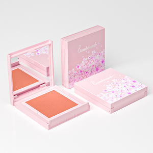 Custom Refillable Product Cosmetic Packaging Empty Plastic Compact Powder <b>Matte</b> square Compact case - Product Image 5