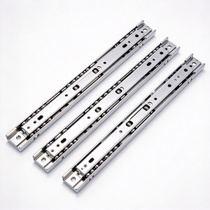 Corredera de cajón de extensión total de 3 pliegues con rodamientos de bolas y cierre suave de 45 mm con apertura por presión para gabinetes de cocina - Product Image 3