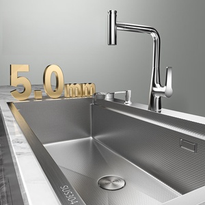 Kitchen dishwasher sink <b>large</b> single tank 304 stainless steel household vegetable basin - Product Image 3