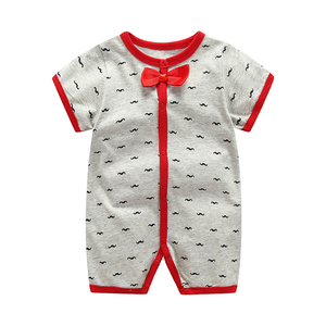 Combinaison d'été une pièce à manches courtes pour nouveau-nés, robe décontractée en gaze pour bébé, combinaison à boutons motif dessin animé, tricotée, pour ramper, sac de couchage pour bébé - Product Image 6